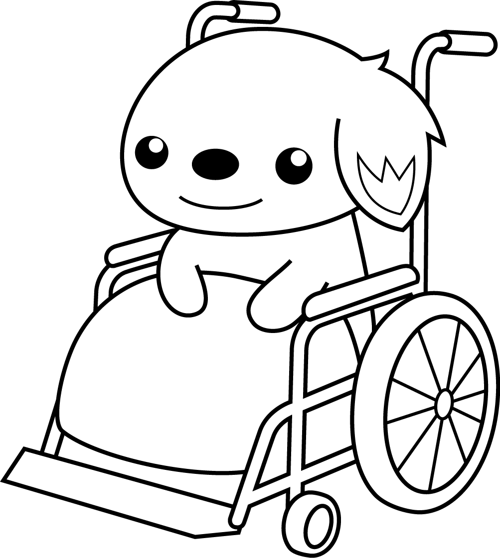車椅子（印刷用塗り絵）